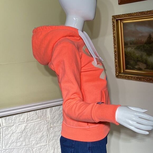 SUPERDRY Vintage Logo Limited Edition Neon Sparkle Hoodie 80’s Retro Style - Picture 8 of 15